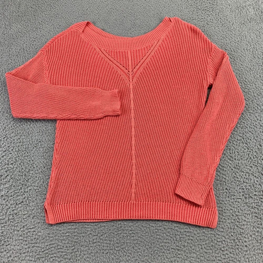Maurices Sweater Women's Large Pink Boat Neck Long Sleeve Knitted Sweater Blouse